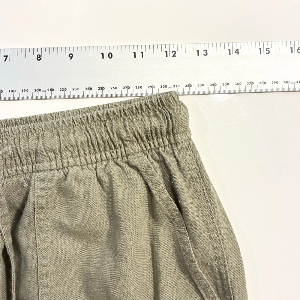 Zara Green Linen Pant XS Boho Indie Casual Summer Breathable Beachy Summer Folk